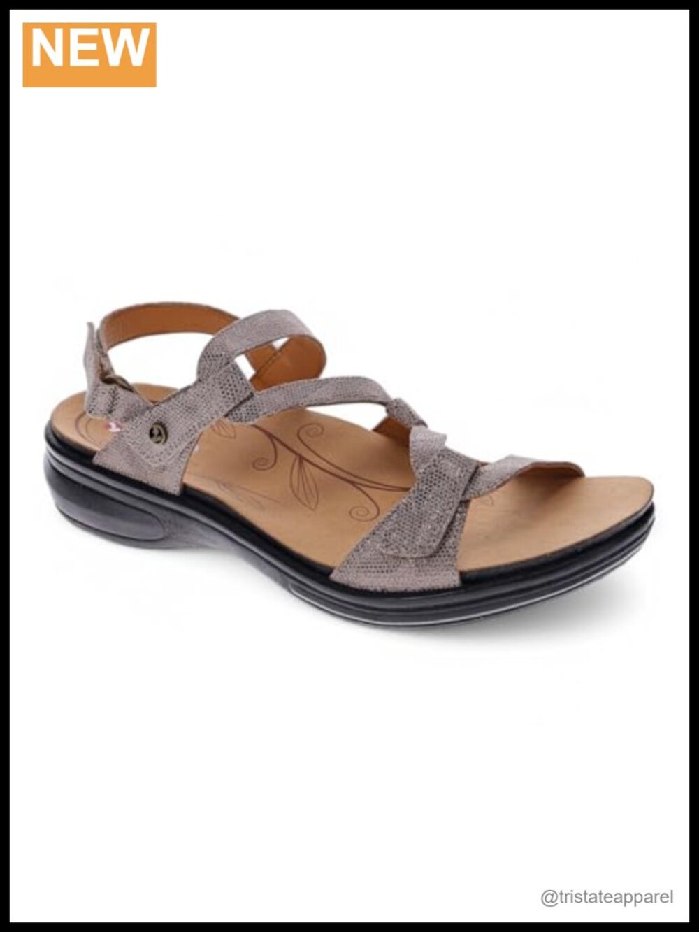 Leather Orthotic Sandal Women Adjustable Arch Support Walking Shoe
